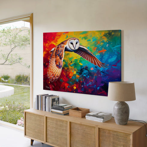 Gabriel the Barn Owl Art Canvas